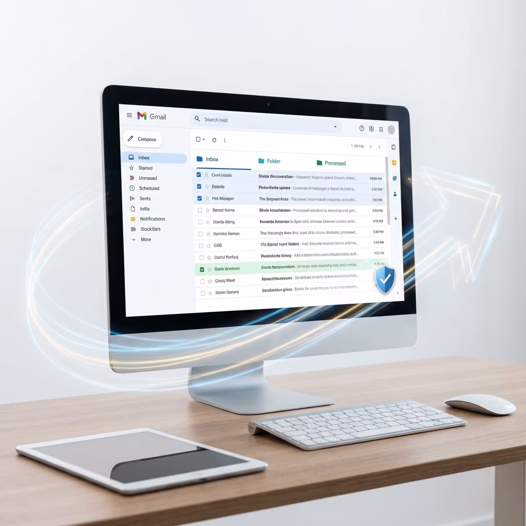 Technician working on computer