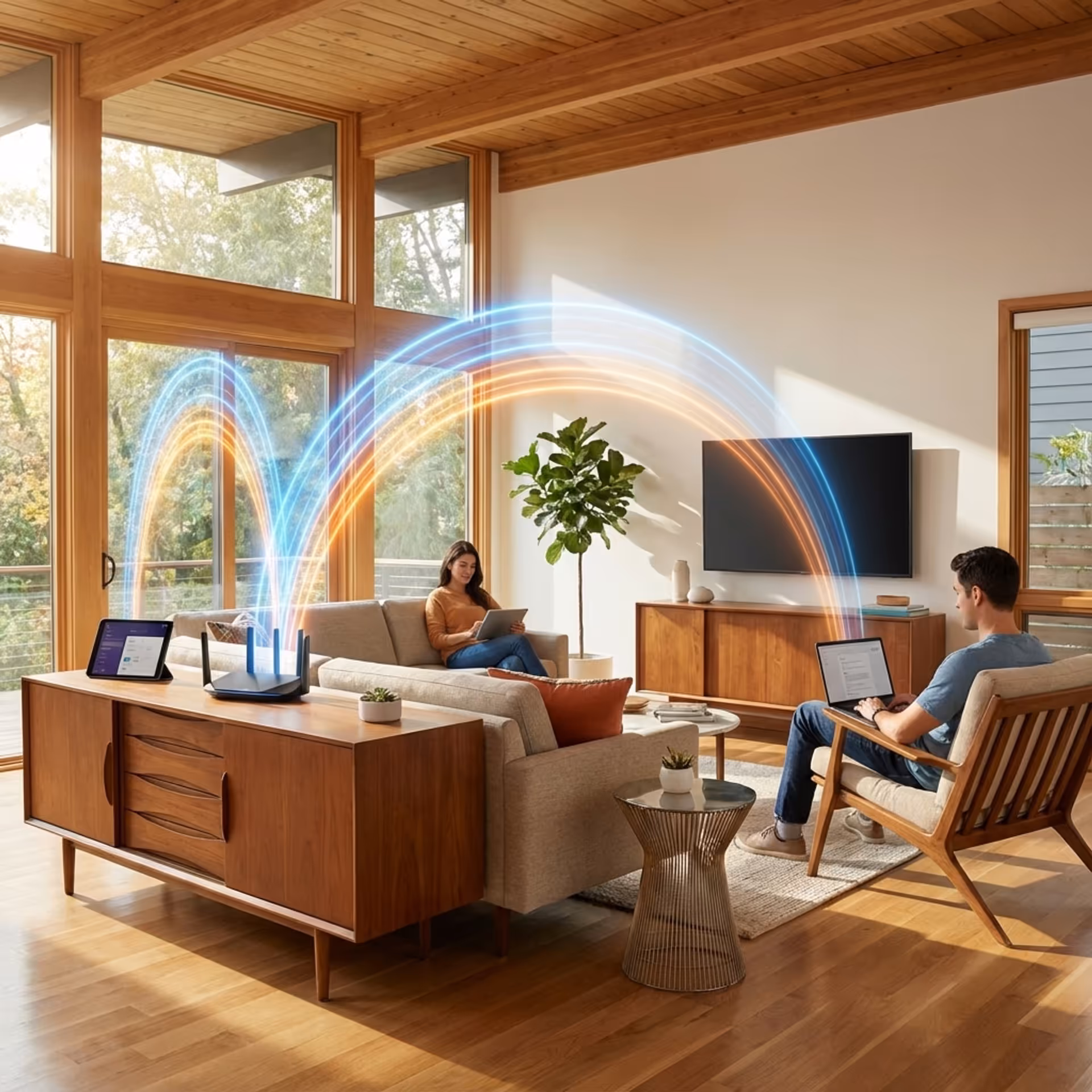 Technician working on computer