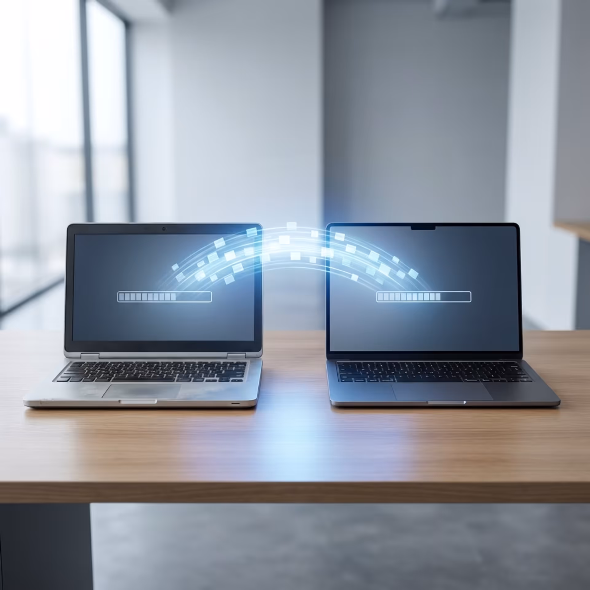 Technician working on computer